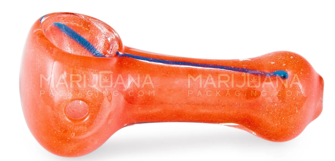 3" Stiped & Frit Spoon Pipe 85455