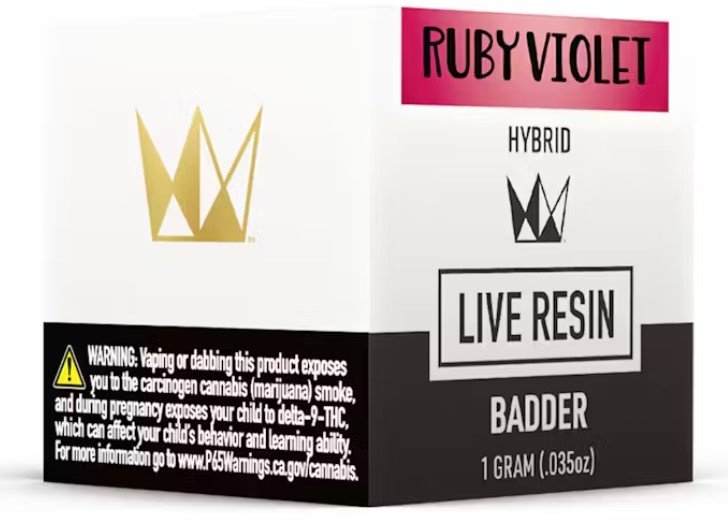Ruby Violet Live Resin Badder 1g